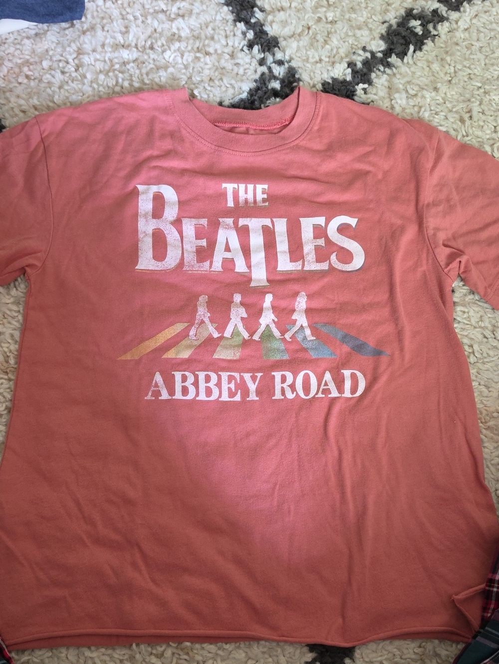 Hybrid Apparel Coral The Beatles Abbey Road Short Sleeve Tee